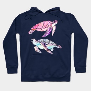 Watercolor Sea Turles Hoodie